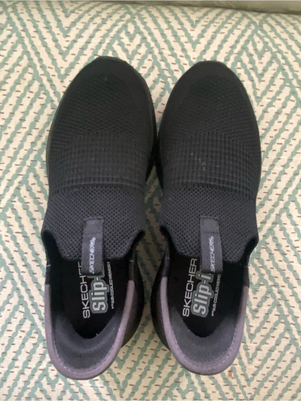 Skechers Kids Black Slip-On Knit Sneakers